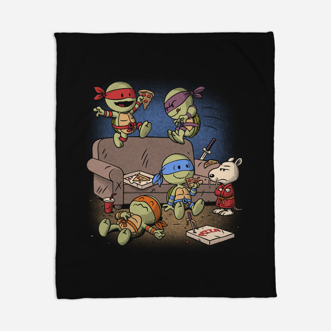Cowabunga Couch Party-None-Fleece-Blanket-Popnotic