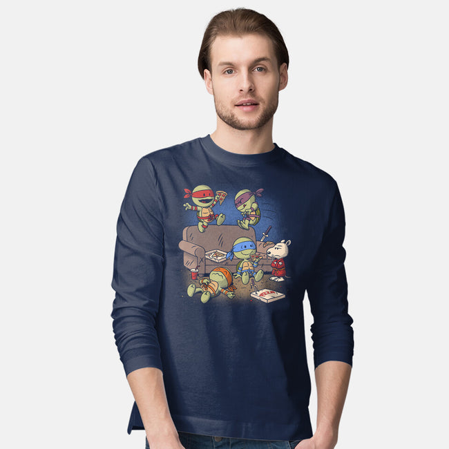 Cowabunga Couch Party-Mens-Long Sleeved-Tee-Popnotic