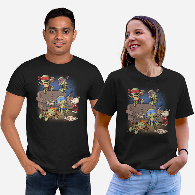 Cowabunga Couch Party-Unisex-Basic-Tee-Popnotic