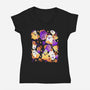 Ghost Autumn-Womens-V-Neck-Tee-Vallina84