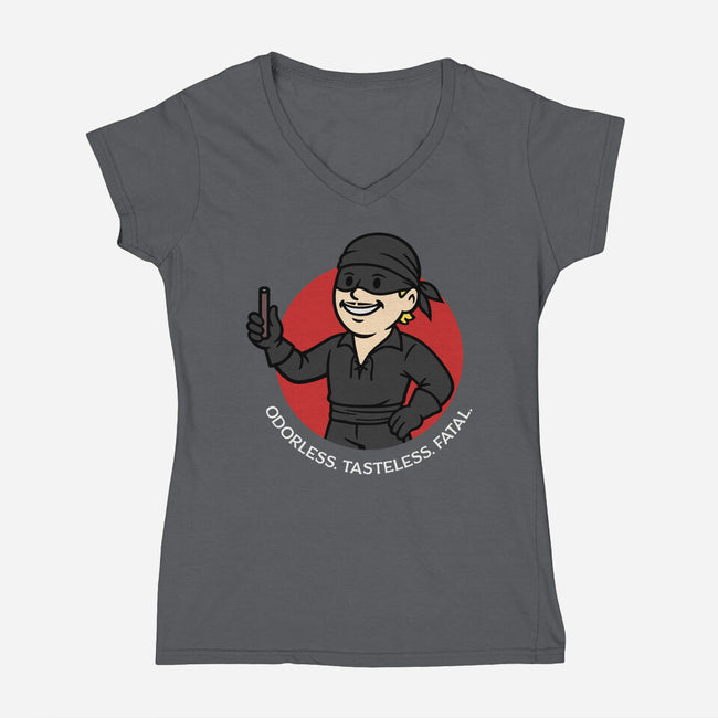 Tasteless And Fatal-Womens-V-Neck-Tee-Popnotic