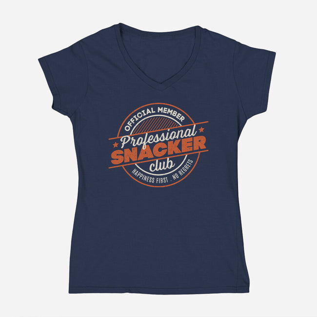Professional Snackers-Womens-V-Neck-Tee-Popnotic