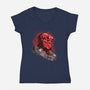 Hell Splash-Womens-V-Neck-Tee-nickzzarto