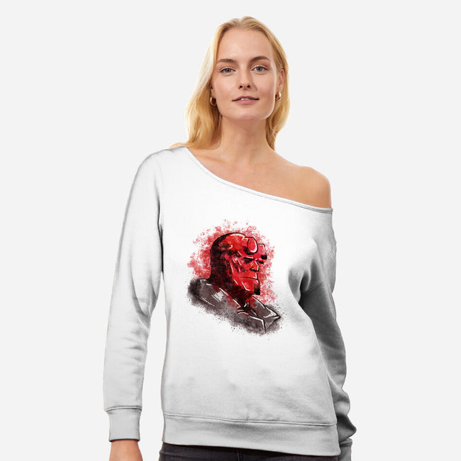 Hell Splash-Womens-Off Shoulder-Sweatshirt-nickzzarto