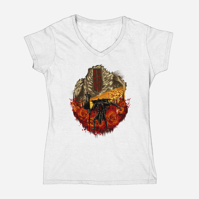 Legendary Gestral-Womens-V-Neck-Tee-hypertwenty
