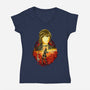 The Stranger Expeditioner-Womens-V-Neck-Tee-hypertwenty