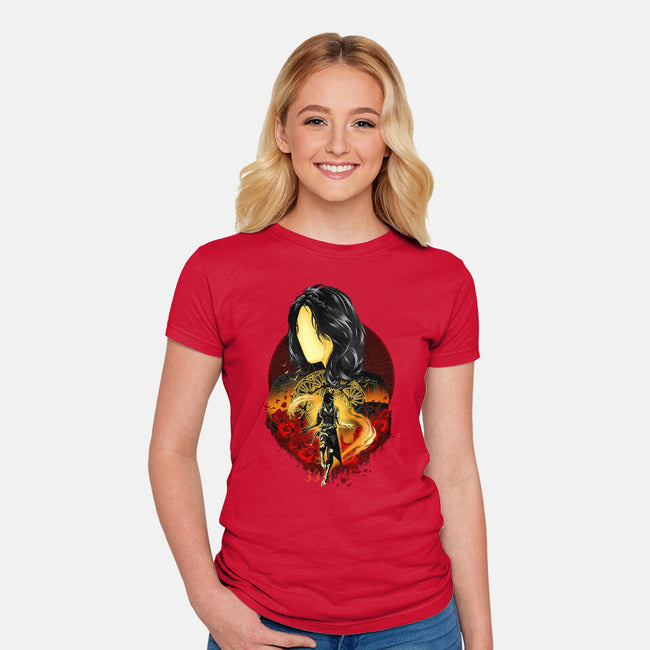 Scholar And Mage Expeditioner-Womens-Fitted-Tee-hypertwenty