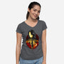 Scholar And Mage Expeditioner-Womens-V-Neck-Tee-hypertwenty