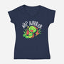 Nap Warrior-Womens-V-Neck-Tee-FunkVampire