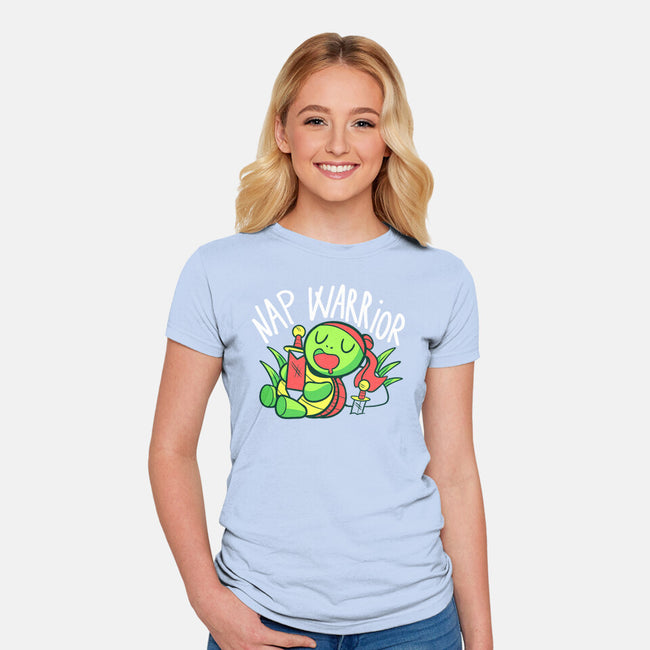 Nap Warrior-Womens-Fitted-Tee-FunkVampire
