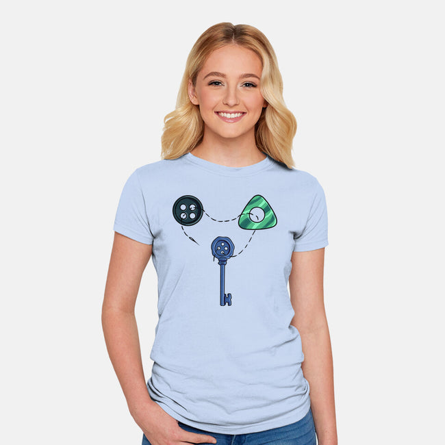 Button Puzzle-Womens-Fitted-Tee-nickzzarto