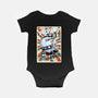 Retro Spaceship-Baby-Basic-Onesie-fanfabio