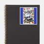 Retro Spaceship-None-Glossy-Sticker-fanfabio