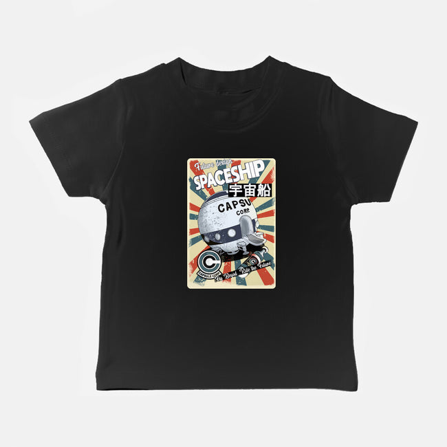 Retro Spaceship-Baby-Basic-Tee-fanfabio