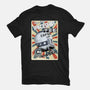 Retro Spaceship-Womens-Fitted-Tee-fanfabio