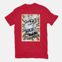 Retro Spaceship-Womens-Fitted-Tee-fanfabio