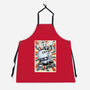 Retro Spaceship-Unisex-Kitchen-Apron-fanfabio