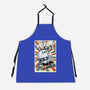 Retro Spaceship-Unisex-Kitchen-Apron-fanfabio
