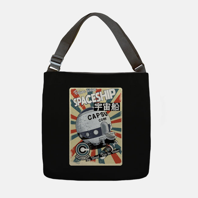 Retro Spaceship-None-Adjustable Tote-Bag-fanfabio
