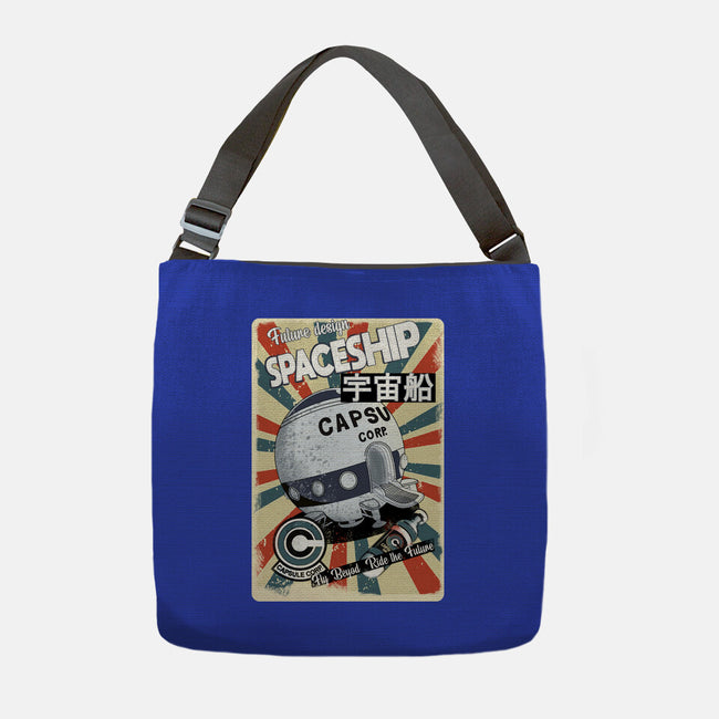 Retro Spaceship-None-Adjustable Tote-Bag-fanfabio