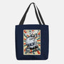 Retro Spaceship-None-Basic Tote-Bag-fanfabio