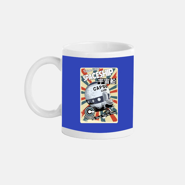 Retro Spaceship-None-Mug-Drinkware-fanfabio