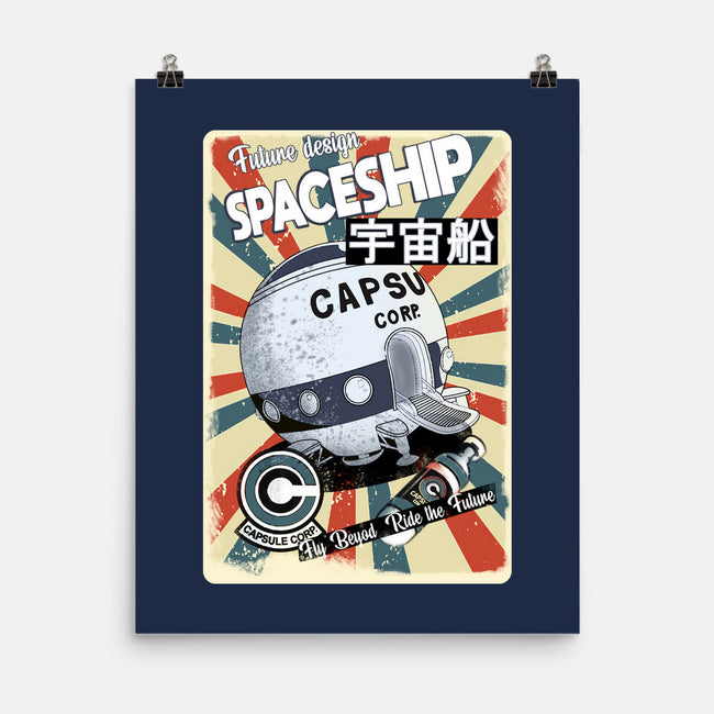 Retro Spaceship-None-Matte-Poster-fanfabio