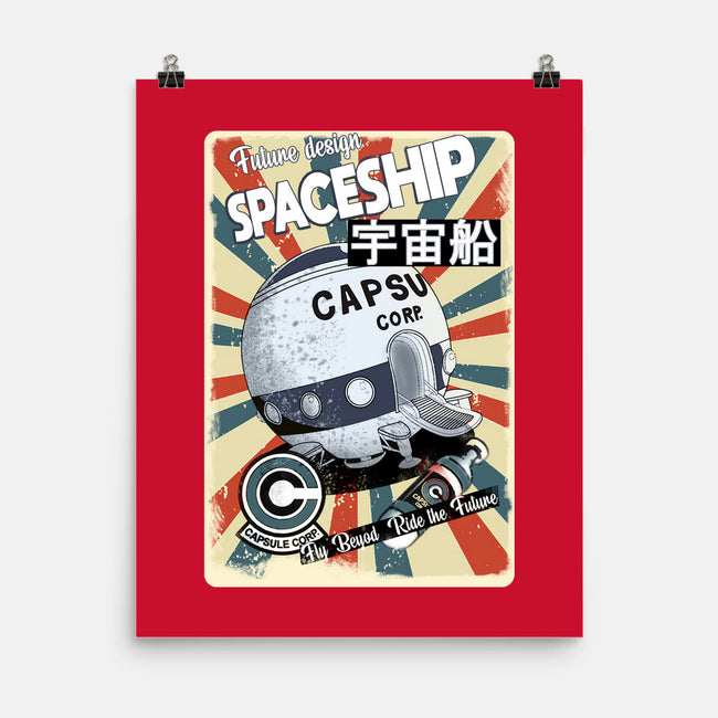 Retro Spaceship-None-Matte-Poster-fanfabio