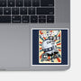 Retro Spaceship-None-Glossy-Sticker-fanfabio
