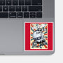 Retro Spaceship-None-Glossy-Sticker-fanfabio
