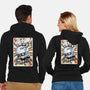 Retro Spaceship-Unisex-Zip-Up-Sweatshirt-fanfabio