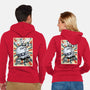 Retro Spaceship-Unisex-Zip-Up-Sweatshirt-fanfabio