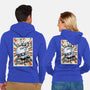 Retro Spaceship-Unisex-Zip-Up-Sweatshirt-fanfabio