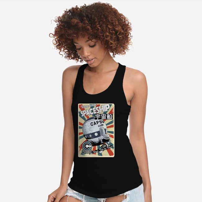 Retro Spaceship-Womens-Racerback-Tank-fanfabio