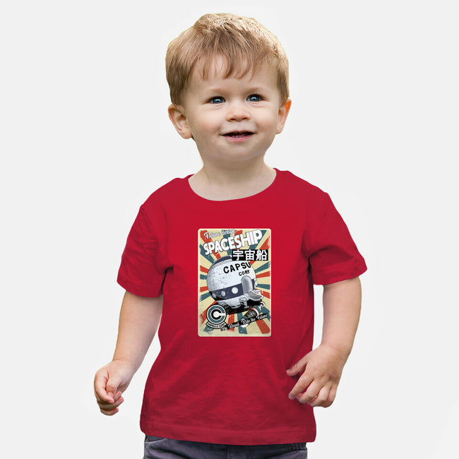 Retro Spaceship-Baby-Basic-Tee-fanfabio