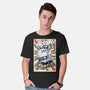 Retro Spaceship-Mens-Basic-Tee-fanfabio