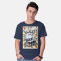 Retro Spaceship-Mens-Basic-Tee-fanfabio