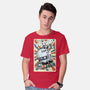 Retro Spaceship-Mens-Basic-Tee-fanfabio