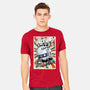 Retro Spaceship-Mens-Heavyweight-Tee-fanfabio