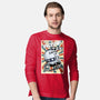 Retro Spaceship-Mens-Long Sleeved-Tee-fanfabio