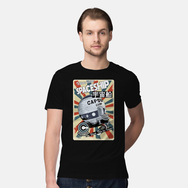 Retro Spaceship-Mens-Premium-Tee-fanfabio