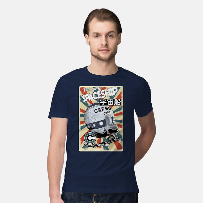 Retro Spaceship-Mens-Premium-Tee-fanfabio
