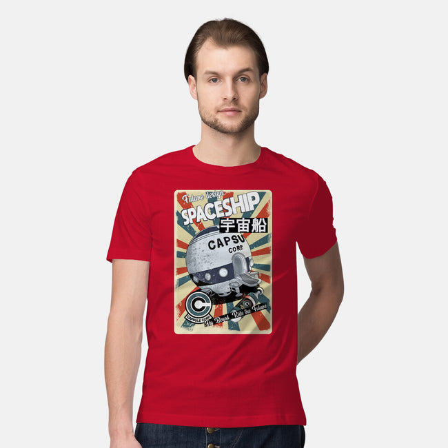 Retro Spaceship-Mens-Premium-Tee-fanfabio