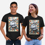 Retro Spaceship-Unisex-Basic-Tee-fanfabio