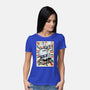 Retro Spaceship-Womens-Basic-Tee-fanfabio