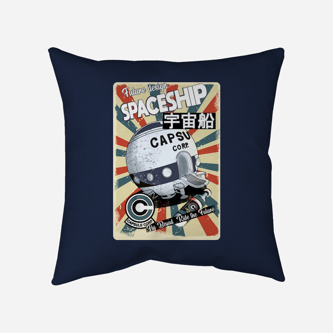 Retro Spaceship-None-Removable Cover w Insert-Throw Pillow-fanfabio