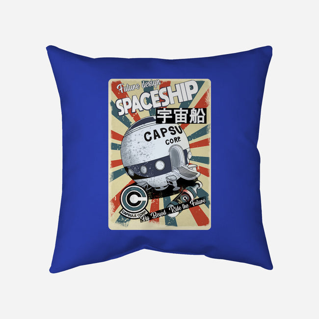 Retro Spaceship-None-Removable Cover w Insert-Throw Pillow-fanfabio