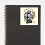 Hunter And Alien Baby Sumi-e-None-Glossy-Sticker-Astrobot Invention