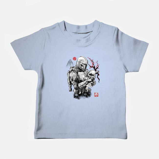 Hunter And Alien Baby Sumi-e-Baby-Basic-Tee-Astrobot Invention