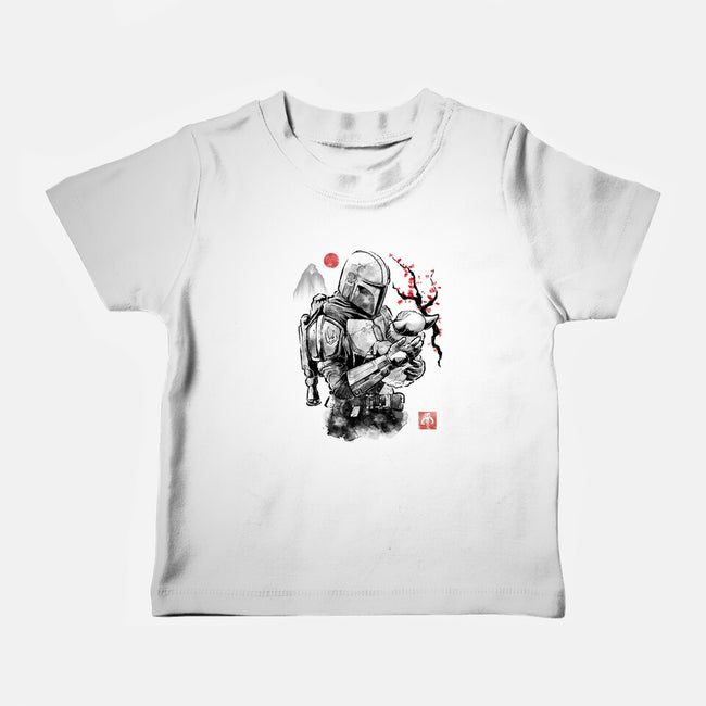Hunter And Alien Baby Sumi-e-Baby-Basic-Tee-Astrobot Invention